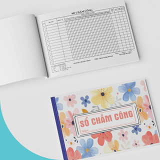 SỔ CHẤM CÔNG  - 100 TỜ  - KHỔ A4 - IN 2 MẶT