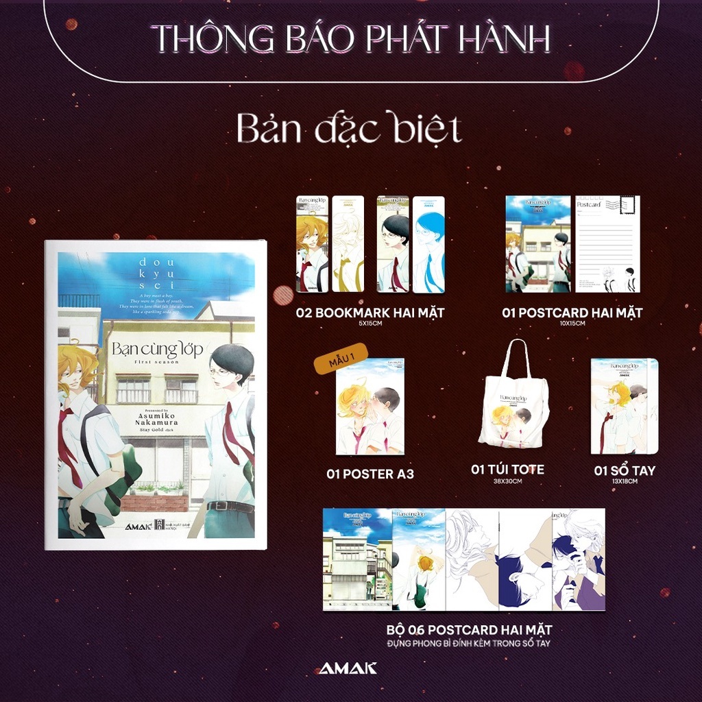 Combo Bản Đặc Biệt - Bạn Cùng Lớp + Tốt Nghiệp - Mùa Xuân + Tốt Nghiệp - Mùa Đông - Full Phụ Kiện - Fen Bookmark