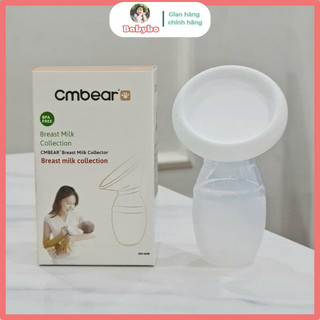 Phễu hứng sữa, cốc hứng sữa CMBEAR chất liệu silicon siêu mềm có nắp đậy dung tích 100ml