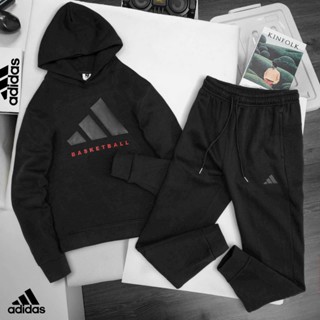 Bộ nỉ nam nữ hoodie thu đông BN69 cao cấp adidas basketball hàng quảng châu cao cấp