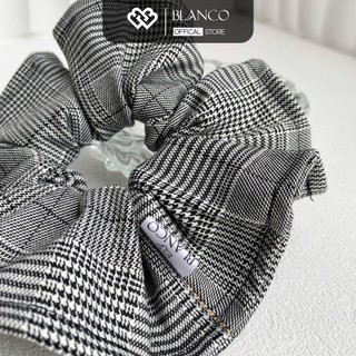Buộc tóc vải tuypsy hoạ tiết dày dặn cao cấp bản to | Blanco