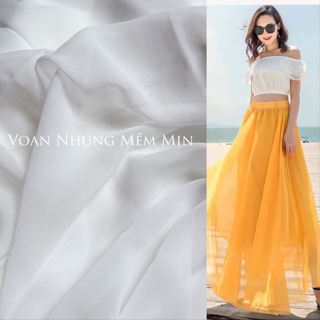 ✨VẢI VOAN NHUNG MỀM MÁT CHẤT ĐẸP - KHỔ 1m5✨