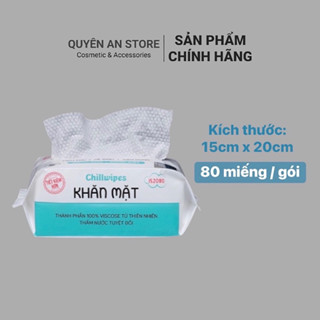  Khăn mặt khô Chillwipes khăn mặt dùng một lần gói rút 80 miếng  15cm x 20cm  