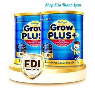   HSD T11-2027  Sữa Bột NutiFood Grow Plus+ Xanh Hộp 900g  1,5kg. 