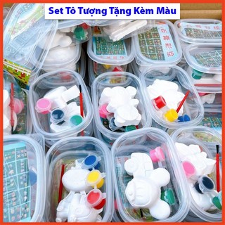Tô Tượng Thạch Cao Mini Cho Bé Tập Tô,Giúp Bé Thoả Sức Sáng Tạo, Set Tô Tượng Kèm 2 Tượng Và Màu Acrylic