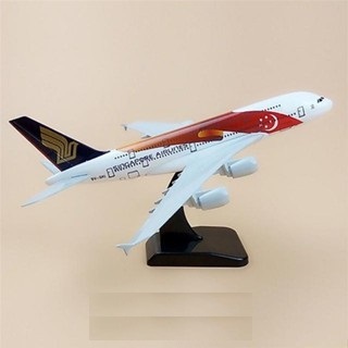 Máy bay mô hình tĩnh Airbus A380 Singapore Airlines 20cm 50 Years