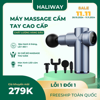 Máy Massage Cầm Tay Mini HALIWAY Với 6 Chế Độ Rung Thư Giãn Các Cơ, Bảo Hành 5 Tháng