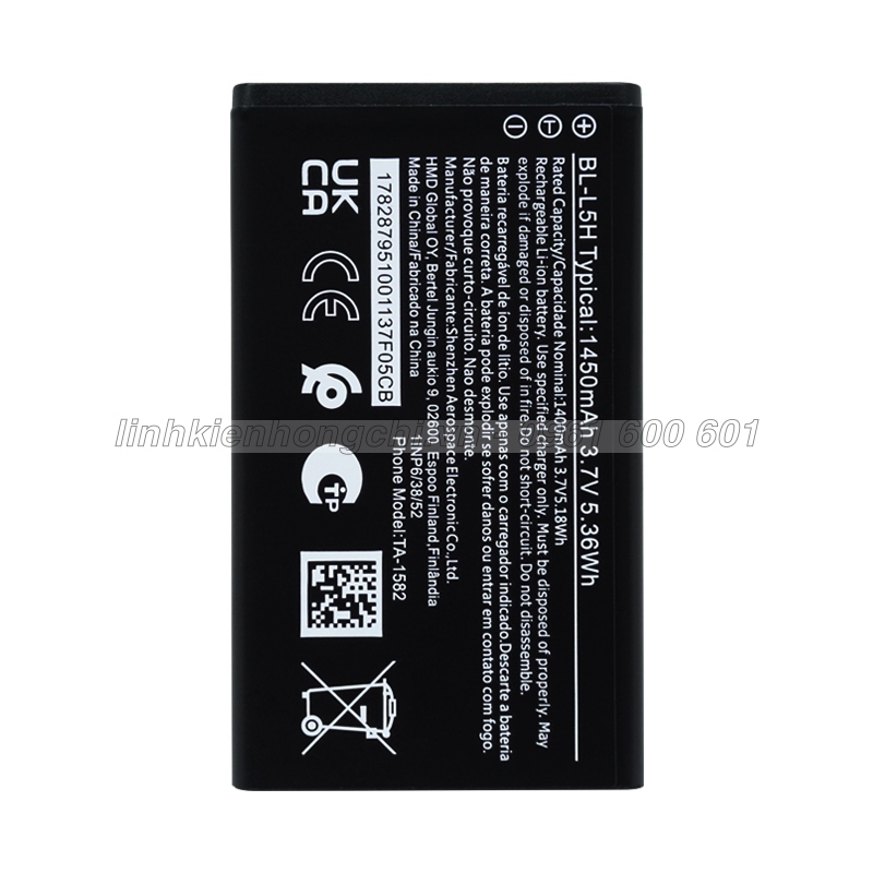 Pin điện thoại nokia 105pro 4g/ 110pro 4g/ nokia HMD105 4G/150 4g 2023 pin zin mới 100% BL_L5H 1450m