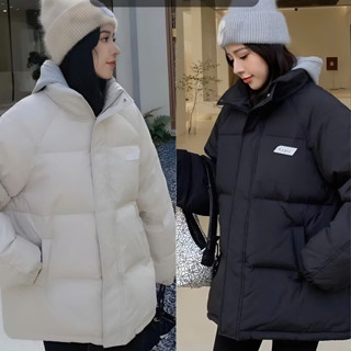 Áo Phao Béo Đại Hàn Nam Nữ Dài Tay Có Logo - Áo Khoác Form Rộng 3 Lớp Dày Dặn Phong Cách Hàn Quốc (phao 03)