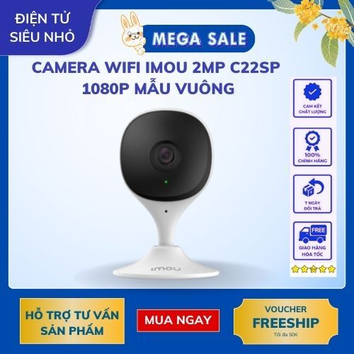 Hàng Chính Hãng - Camera IP Imou C22SP 1080p (mẫu VUÔNG, có loa, có đế nam châm)