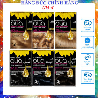  Thuốc nhuộm tóc Garnier Olia bền màu vĩnh cửu chăm sóc và phục hồi tóc hư tổn Nội địa Đức 