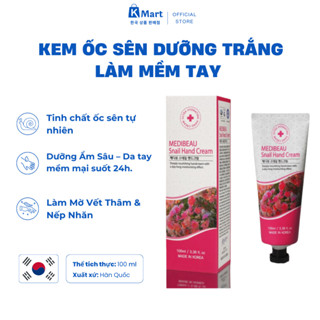 Kem dưỡng da tay chân, kem dưỡng trắng, làm mềm tay Medibeau Snail Hand Cream 100ml