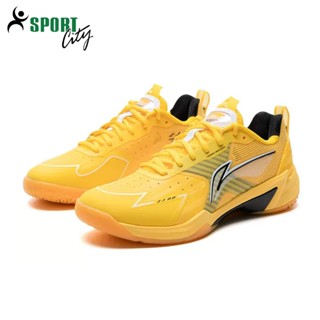 giày cầu lông lining AYZU019-4 mẫu mới màu vàng phù hợp cho cả nam và nữ bảo hành 12 tháng êm chân thoáng khí bám sântốt