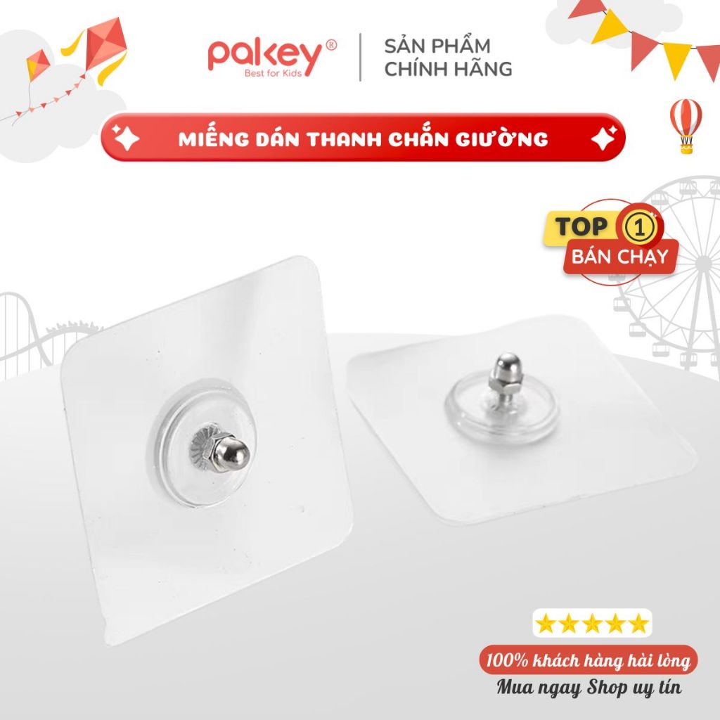 Miếng dán thanh chắn giường CHỊU TẢI 20kg, Miếng dán cường lực KHÔNG KHOAN ĐỤC