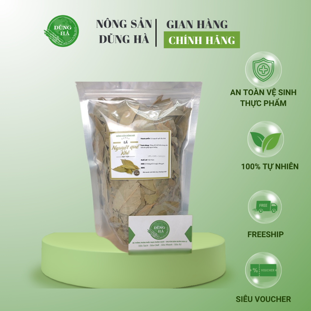 Lá nguyệt quế khô (Lá Bay Leaf) [TẶNG TÁO ĐỎ] - Hàng Đẹp Chất Lượng Loại 1