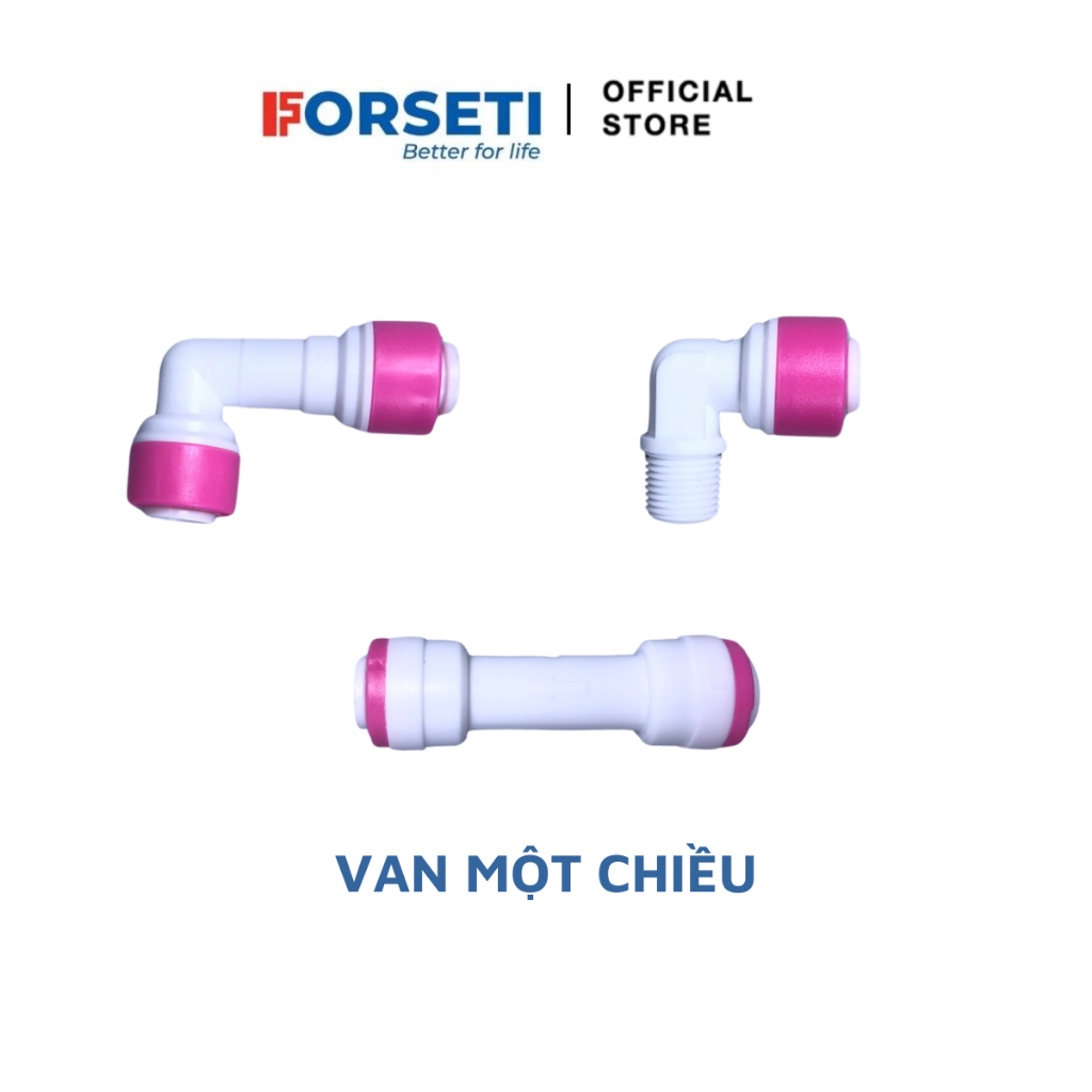 Sỉ van một chiều một đầu cắm nhanh, một đầu vặn ren cho máy lọc nước RO