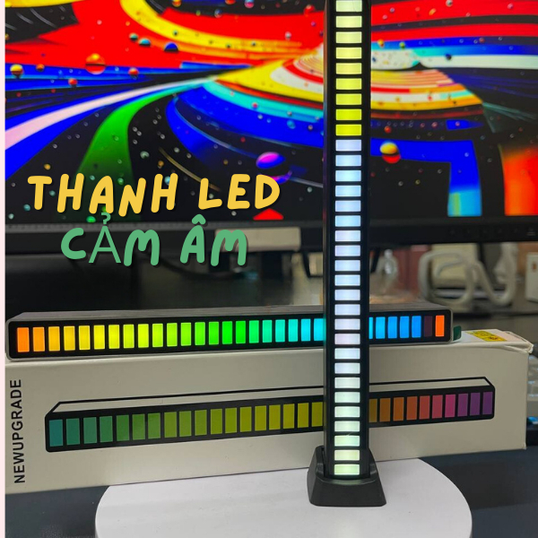 Thanh đèn led RGB nháy theo nhạc 16 TRIỆU MÀU điều khiển bằng cảm biến âm thanh siêu nhạy đèn trang 