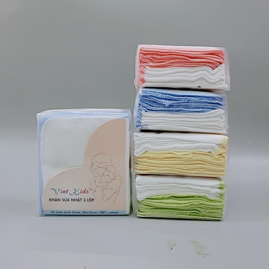 Khăn sữa Viet Kids 3 lớp 4 lớp loại dày