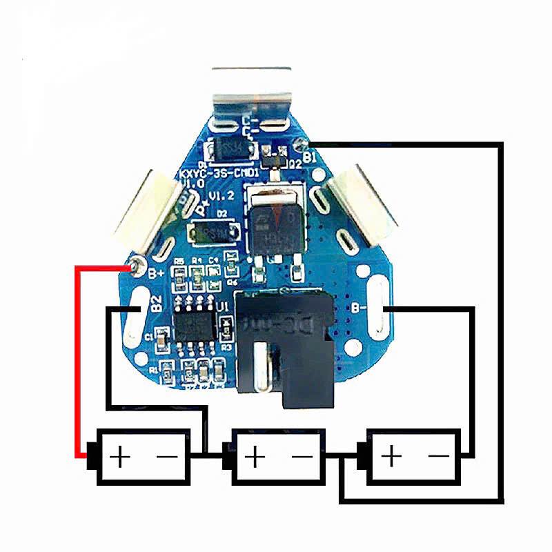 Mạch 3S 12.6V 40A BMS Bảng bảo vệ Lithium Bảng điện cho máy khoan pin
