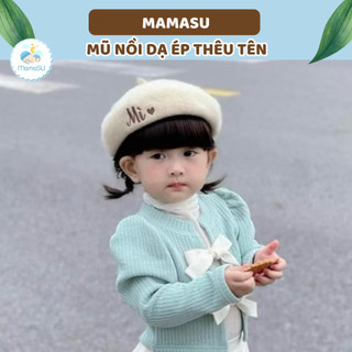   THÊU TÊN  Mũ Nồi Dạ Ép Thêu Tên Bé Theo Yêu Cầu Phong Cách Hàn Quốc - Mũ Nồi Ép Dạ Dễ Thương Cho Bé Đi Chơi Đi Học 