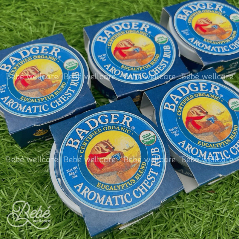 Sáp dầu bôi ấm ngực hữu cơ BADGER Organic Chest Rub balm - 56gr