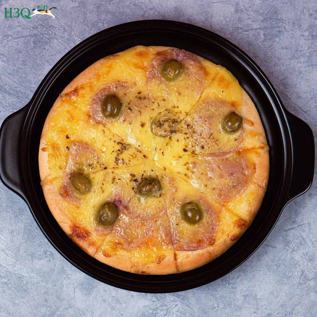 Pizza Tươi Xúc Xích Salami Nga & Ô Liu Ý H3Q Miki (Từ Phô Mai New Zealand) KHÔNG CHẤT BẢO QUẢN Cỡ S-M-L