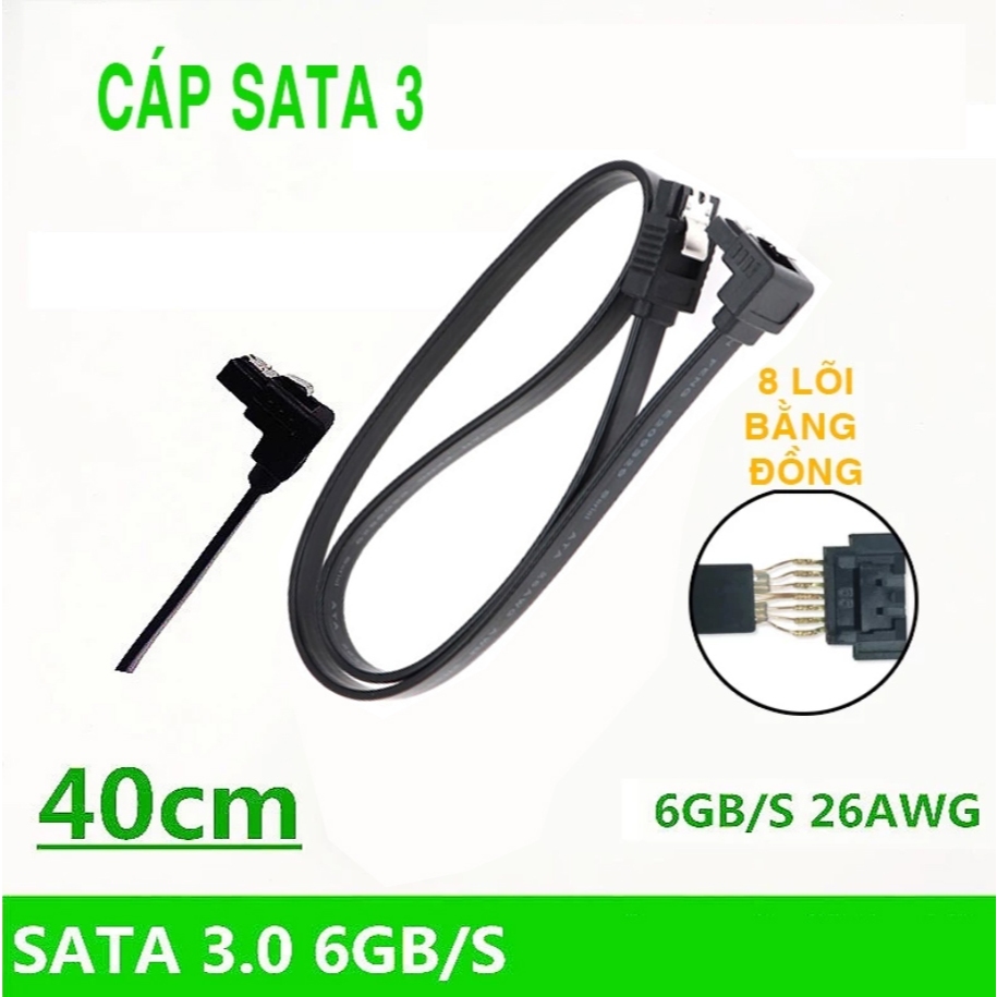 Cáp dữ liệu máy tính SATA 3.0 dùng cho HDD, SDD