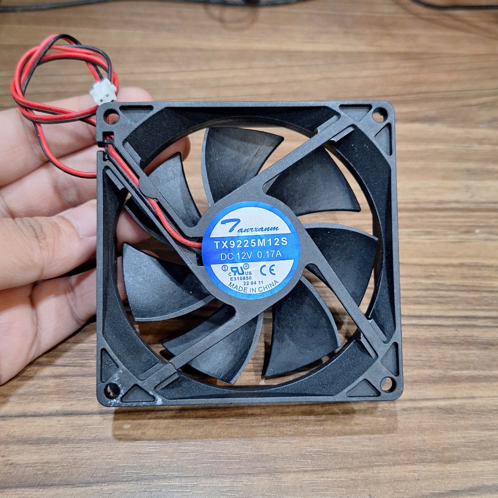 Quạt 12V lắp cho cây nước nóng lạnh [ 9cm x 9cm ; dày 3cm ]