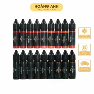 Mực Angelica Tem Đen Phun Xăm Bám Nhanh Bong Đậm 15ML - Mực Nga Chính Hãng