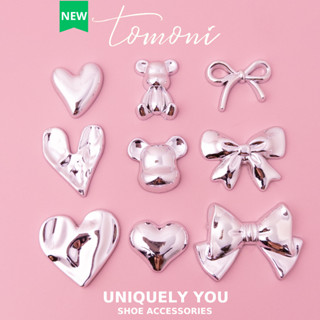 Jibitz TOMONI, Sticker, Charm Gắn Dép DIY Hình Gấu, Nơ, Trái Tim Dễ Thương - HQ139
