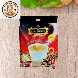  Cà Phê Hoà Tan 3in1 King Coffee túi 45 gói   720 gam  - Cà Phê Sữa Pha Uống Liền Đậm Đà 