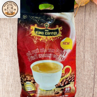 Cà Phê Hoà Tan 3in1 King Coffee túi 45 gói ( 720 gam) - Cà Phê Sữa Pha Uống Liền Đậm Đà