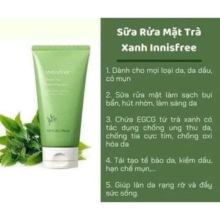 Sữa Rửa Mặt Trà Xanh Innisfree Green Tea Cleansing Foam