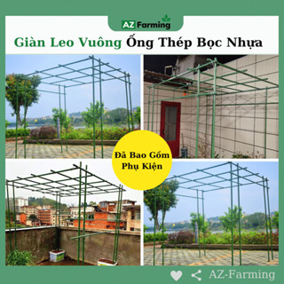 Giàn Leo Vuông Ống Thép Bọc Nhựa Cho Cây Trồng Dây Leo (Nhiều Kích Thước)  - AZ Farming