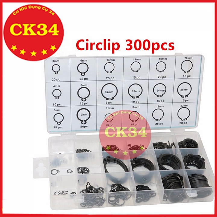Vòng phanh chân trục circlip 300 psc