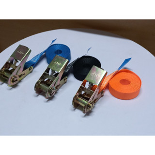 Dây Cảo Chằng Hàng Không Móc 25mm 1 Tấn Dài 1-8 mét [Cam/Xanh/Đen] - Ràng Xe Máy Xe Điện, Pallet./