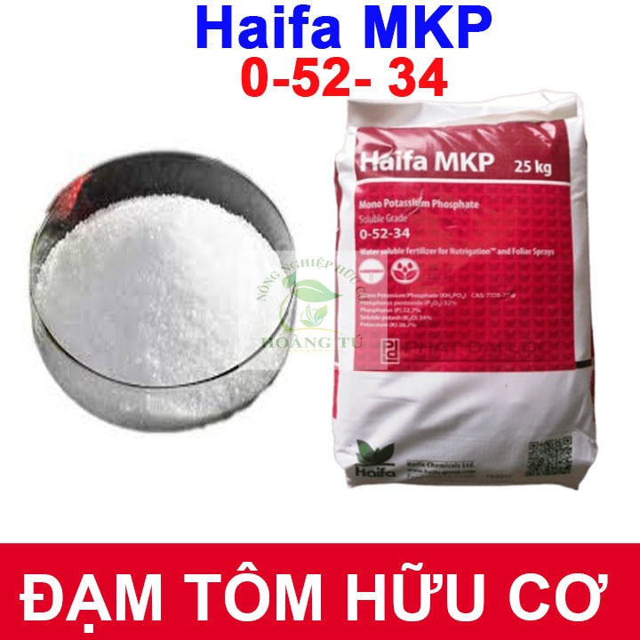Gói 1Kg - Phân bón cao cấp HAIFA-MKP 0-52-34 - Phân hóa mầm hoa- ra rễ cực mạnh