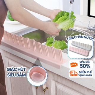 Tấm chắn nước silicon dùng cho bồn rửa bát, bàn bếp ngăn bắn nước dầu mỡ, vệ sinh sạch sẽ