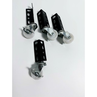  Bộ 4 bánh xe lắp chân kệ sắt lắp vào kệ sắt để di chuyển tiện lợi 