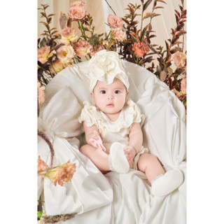 [ BST Sơ Sinh EBông ] Bộ đồ sơ sinh "Bông Baby"  HEHEHIHI - BS09 ( Không kèm phụ kiện )