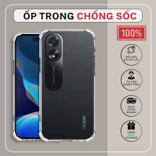  Ốp lưng Oppo A38 A18 A58 A78 4G|5G A98 5G chống sốc silicon DẺO TRONG julyca | Vỏ điện thoại Oppo bảo vệ cam 
