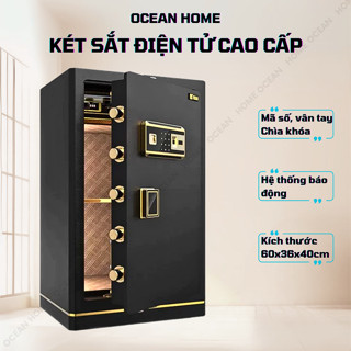 (MẪU 2024) Két Sắt Điện Tử Thông Minh, An Toàn, Chống Cháy, Cảnh Báo Chống Trộm Bảo Mật Cao Kích Cỡ C60*S36*R40cm.