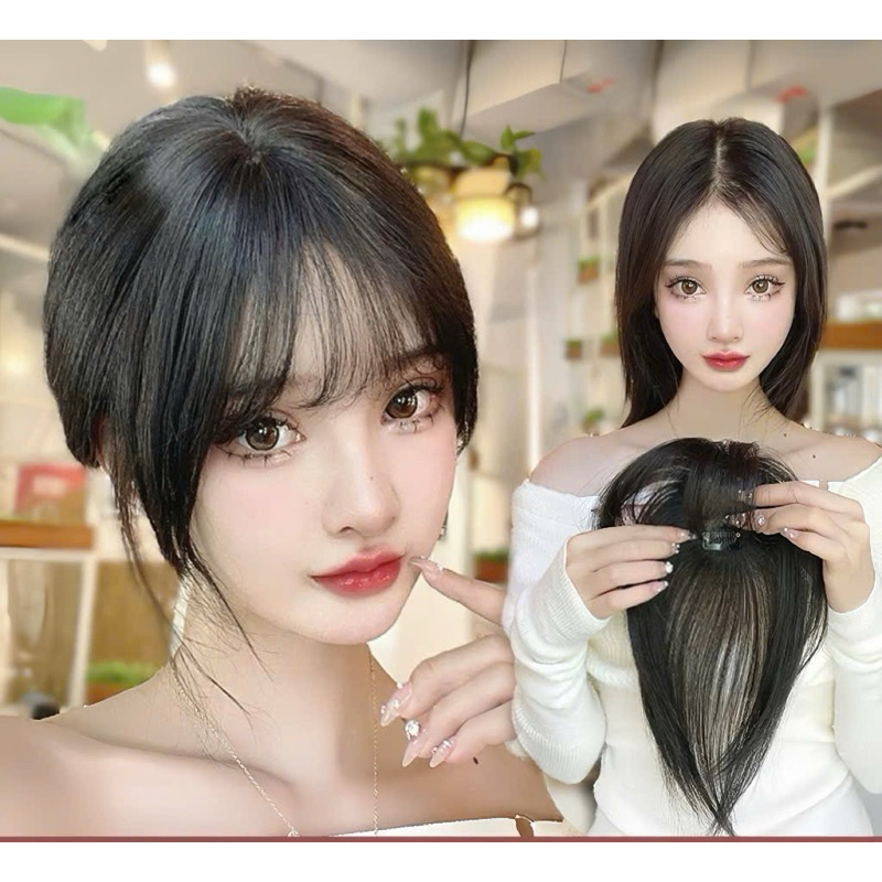 (ĐỌC KĨ MÔ TẢ) - MÁI 3D TÓC THẬT 4*8 (2 KẸP)
