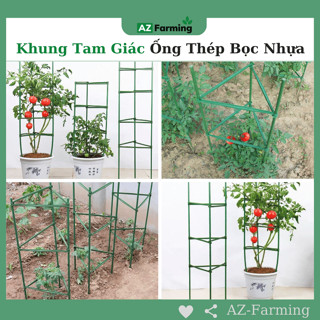 Khung Tam Giác Trồng Cây Dây Leo (Ống Thép Bọc Nhựa Phi Φ 11mm) - AZ Farming