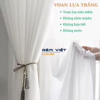  Rèm Voan Lụa Trắng Cao Cấp - Siêu Mềm Không Xuyên Thấu - Rèm Spa Trang Trí Không Gian - Nhẹ Nhàng Sang Trọng 