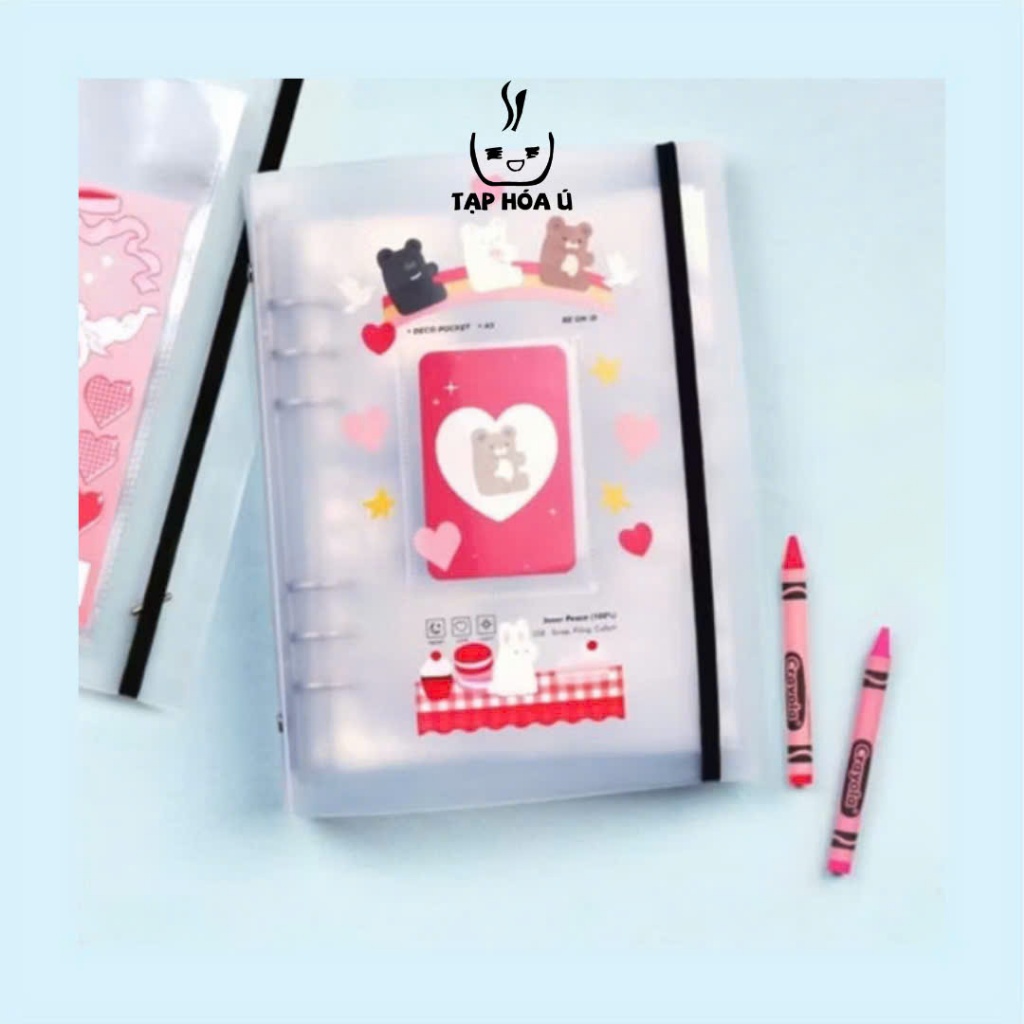SET BINDER BÌA A5 - 6 CÒNG + SHEETS BE ON :D (HÀN)