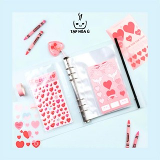 SET BINDER BÌA A5 - 6 CÒNG + SHEETS BE ON :D (HÀN)