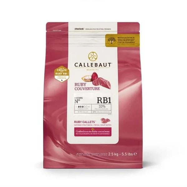 Socola ruby Callebaut - 100gr & 200gr (chia lẻ từ túi 2,5kg)