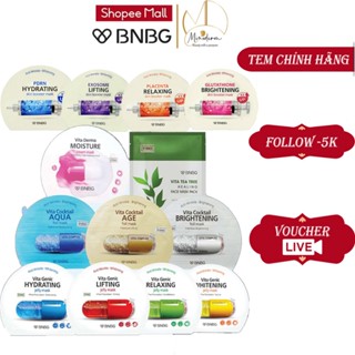 Hộp 10 miếng mặt nạ BNBG Vita Genic Jelly Mask 30ml dưỡng trắng, phục hồi, cấp ẩm, ngừa lão hóa