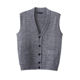 Áo Len Gile Nam Trung Niên Không Tay Mặc Ngoài Trời Mùa Xuân Thu